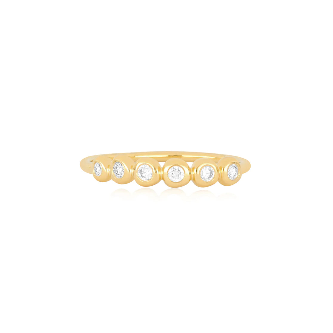 14KR Diamond Pillow Stack Ring - EnlightenLiving