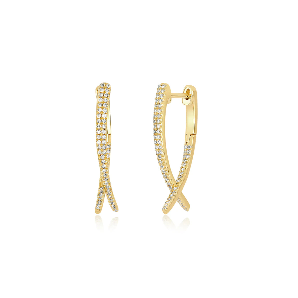 14KY Diamond Loop Earring - EnlightenLiving