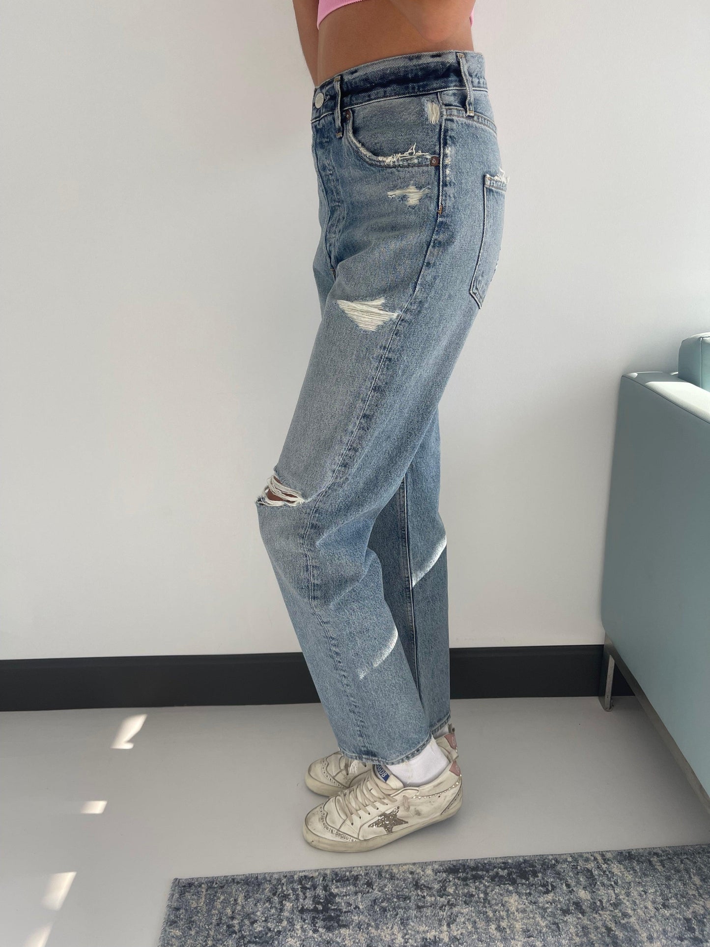 90S Pinch Pleat High Rise Straight Leg - EnlightenLiving