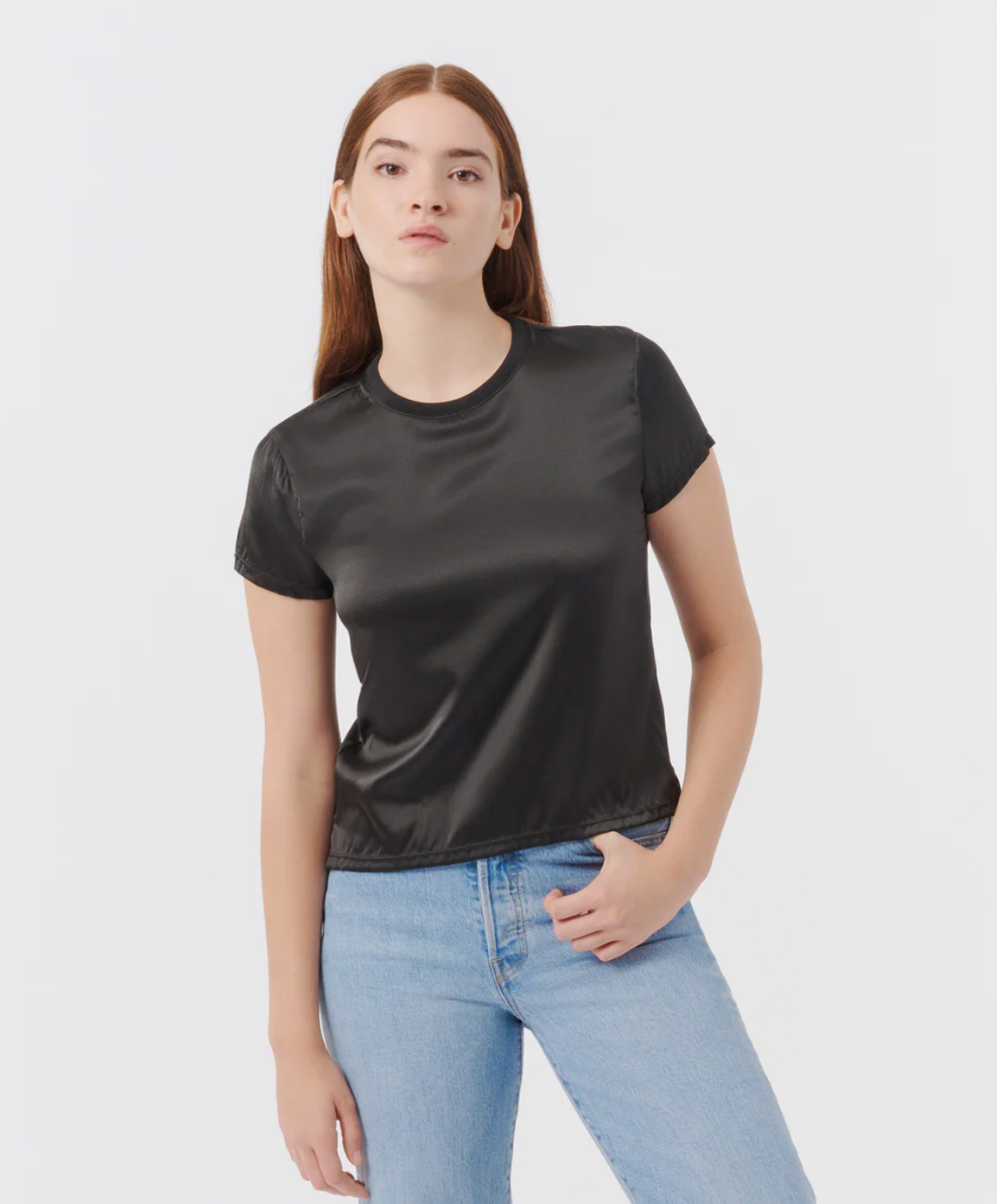 Stretch Charmeuse Tee
