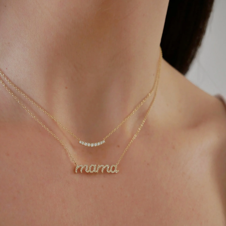 Full Cut Diamond Arc Necklace