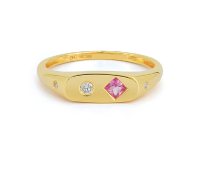 Diamond and Pink Sapphire Treasure Ring