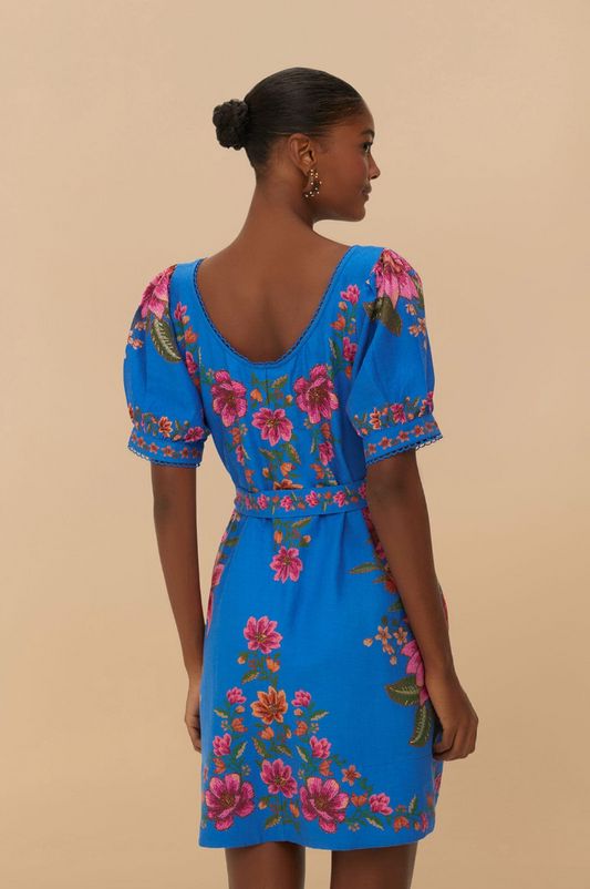 Summer Fruit Blue Dress