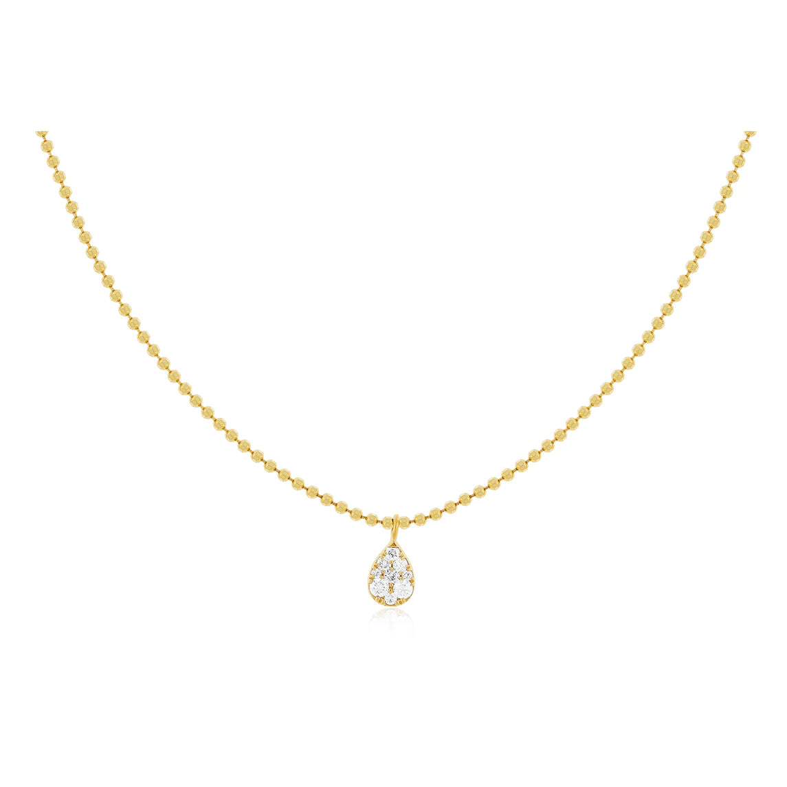 Fullcut Diamond Teardrop Necklace