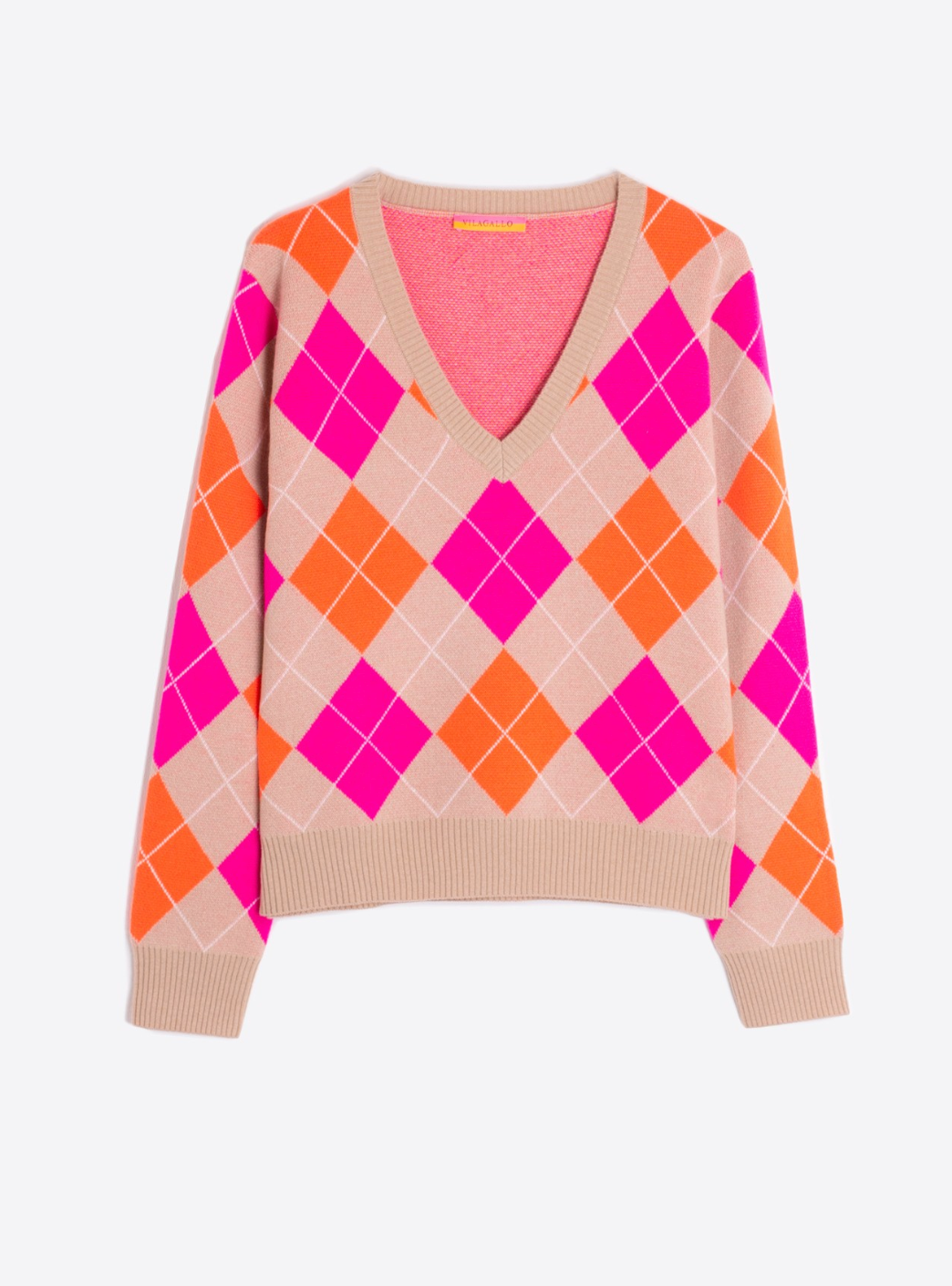 Knit Argyle Sweater