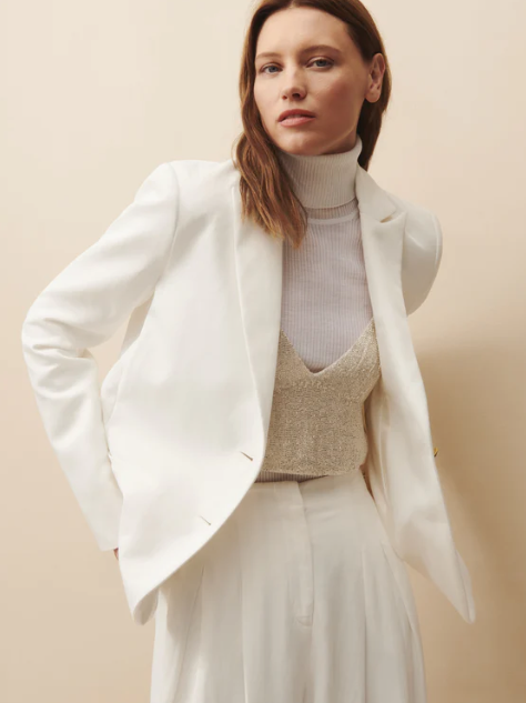 Boyfriend Blazer with Zipper