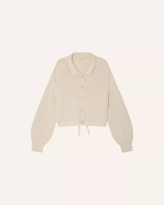 Bonny Cropped Ribbed Cardigan