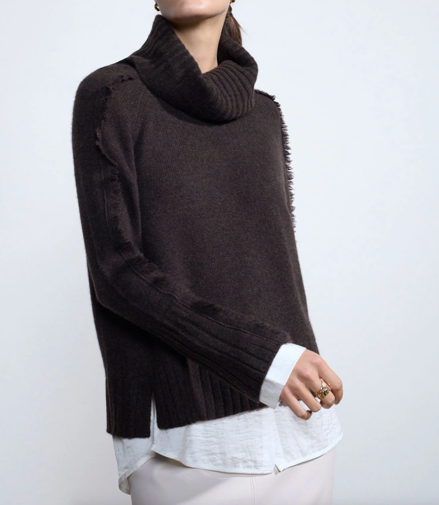 Jolie Fringe Layered Sweater