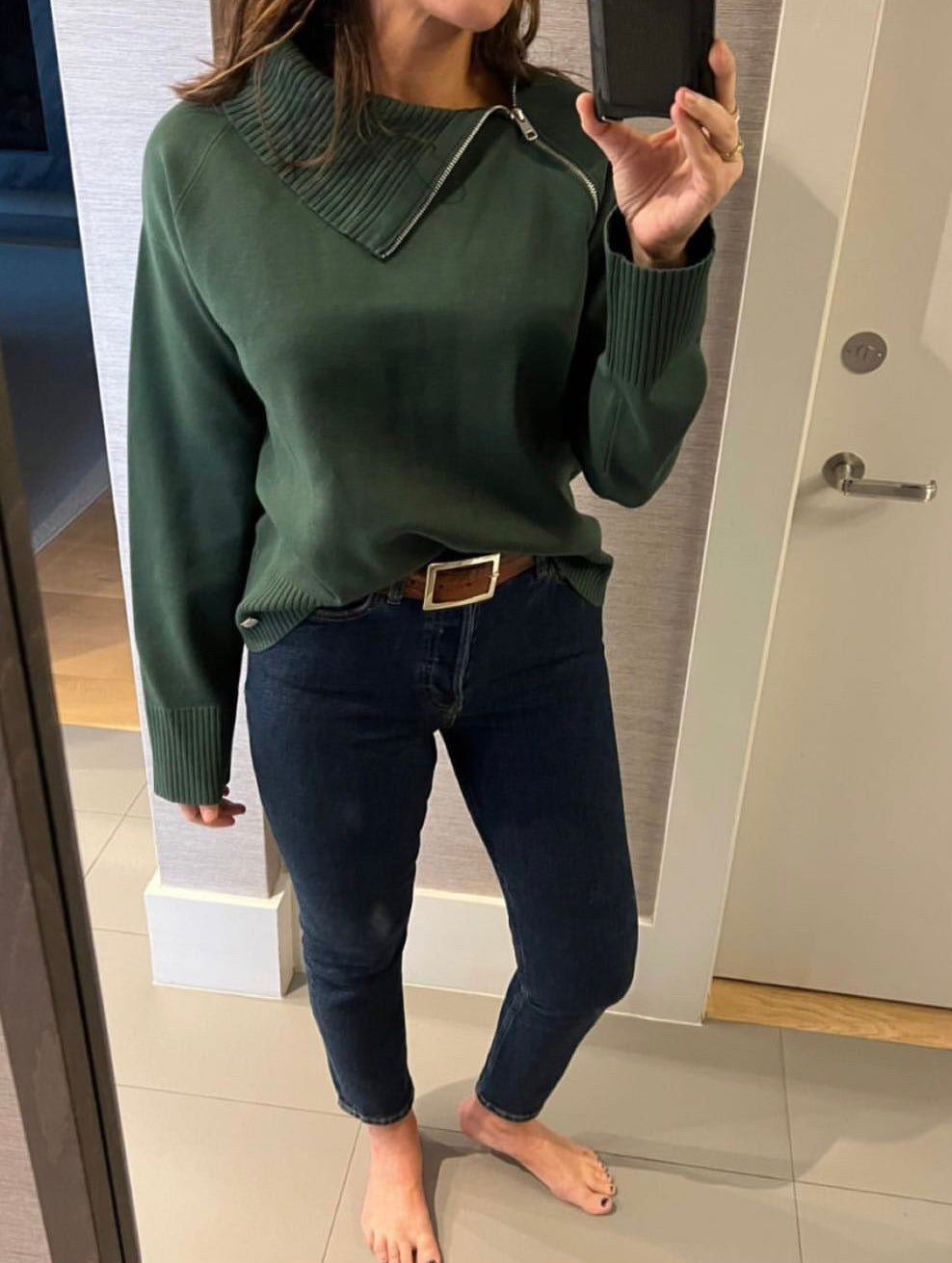 Chenelle Zip Neck Sweater 60% OFF