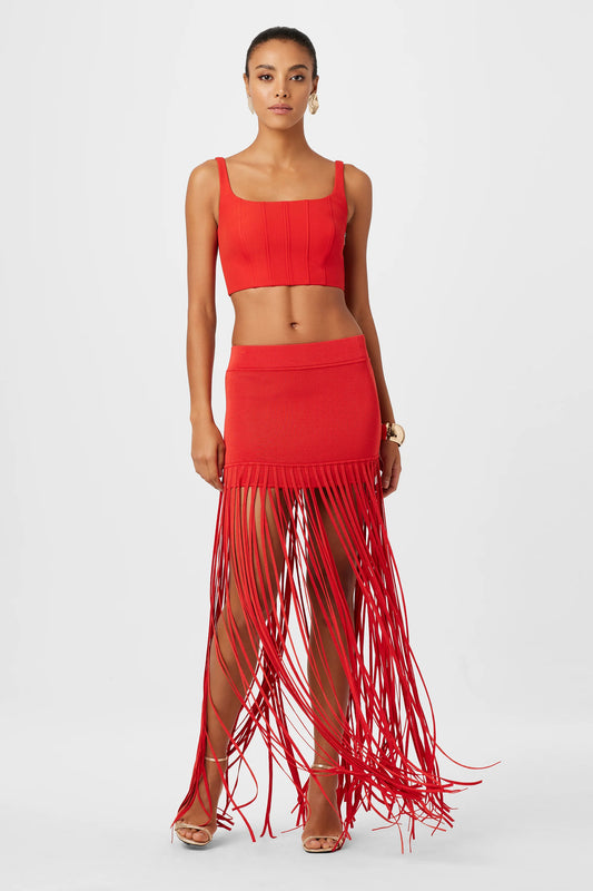 Carlyle Short Skirt with Fringe