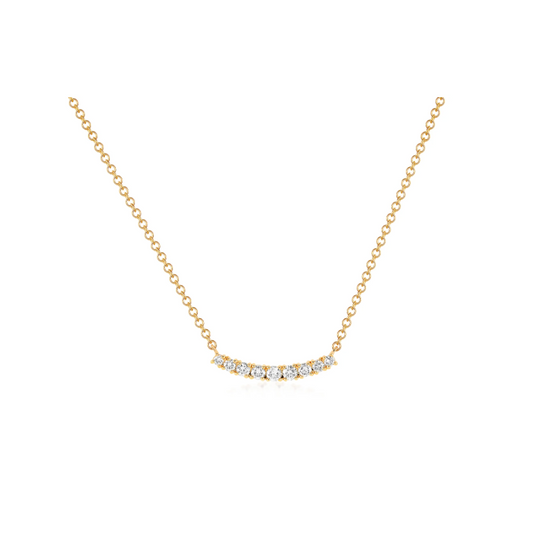 Full Cut Diamond Arc Necklace