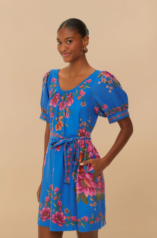 Summer Fruit Blue Dress