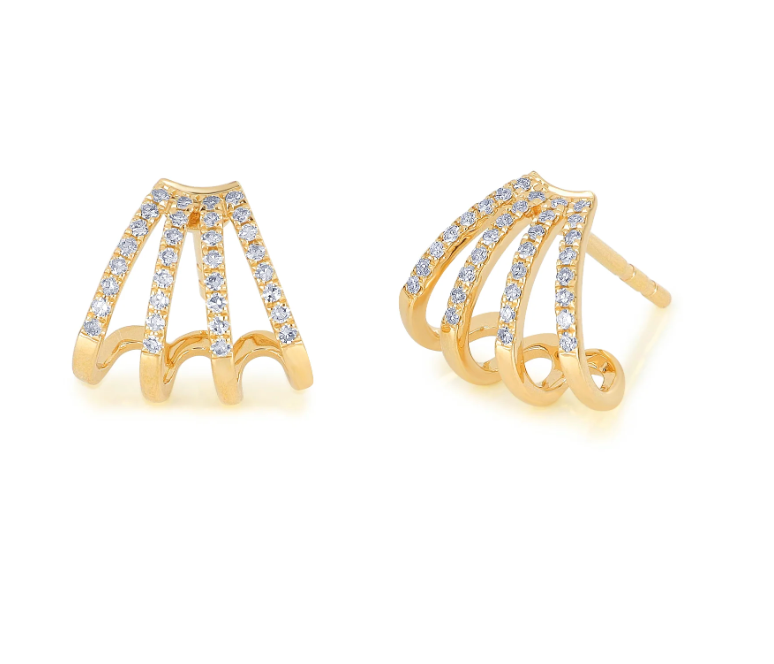 Diamond Multi Huggie Earring