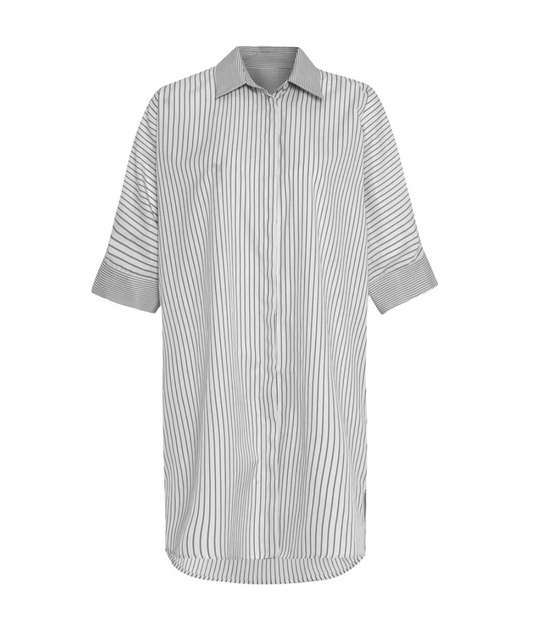 Echo Back Button Dolman Dress