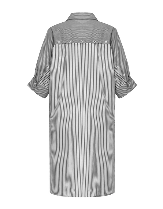 Echo Back Button Dolman Dress