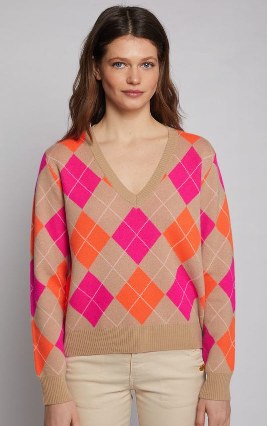 Knit Argyle Sweater