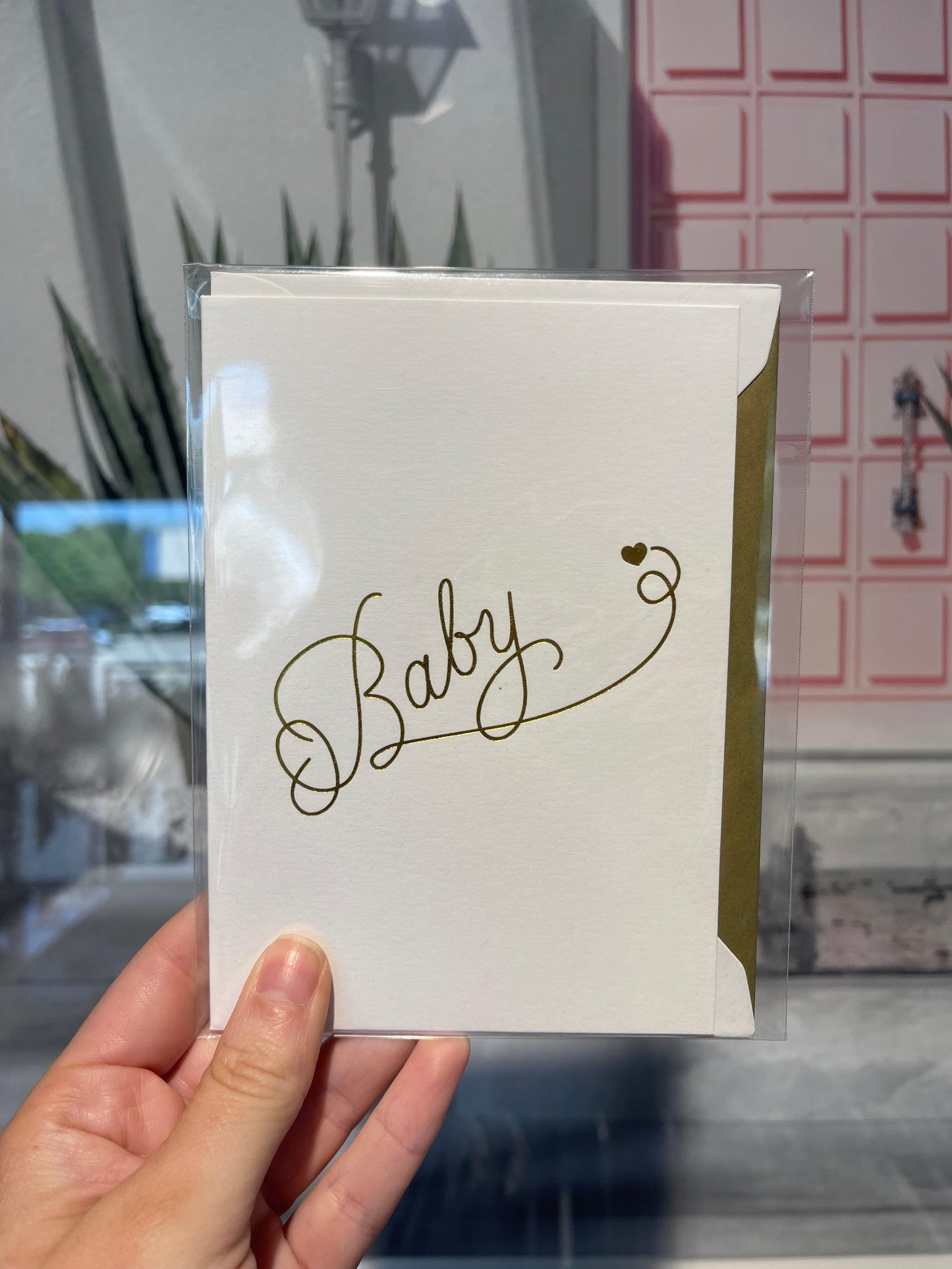 Baby Gold Heart Card - EnlightenLiving