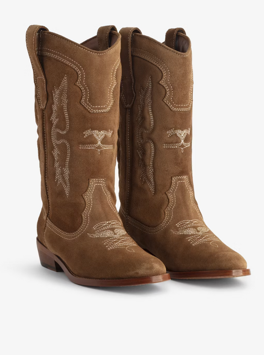 Suede Western Boot