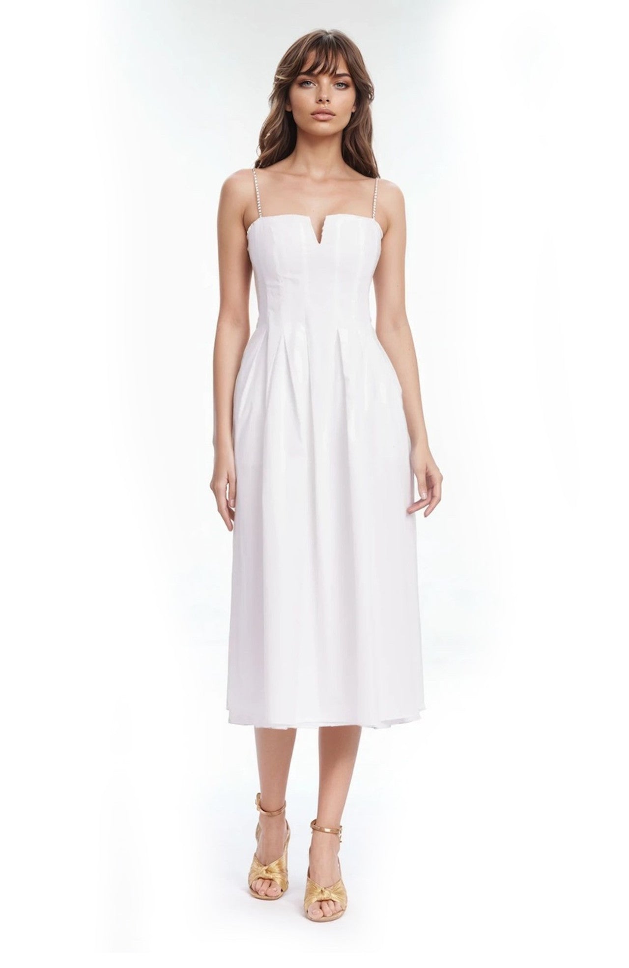 Pleated Cotton Dress
