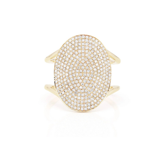 Jumbo Oval Pave Ring