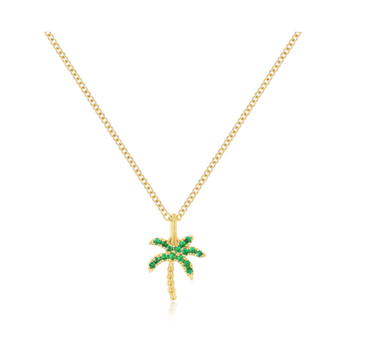 Emerald Wild Palm Necklace